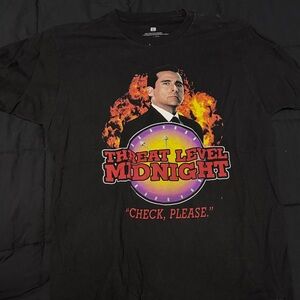 Black Graphic T-Shirt - Threat Level Midnight